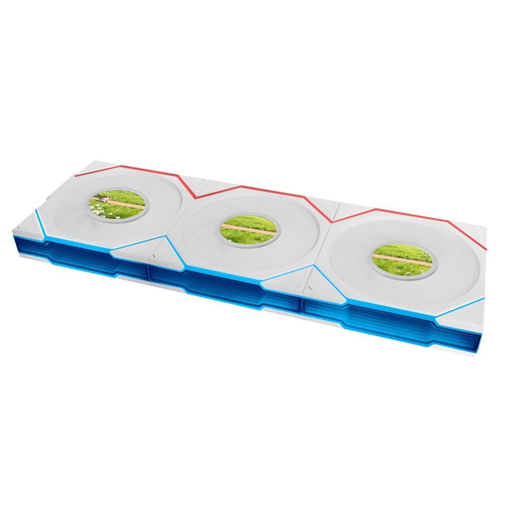 Lian Li UNI Fan TL LCD Flex-120-Normal Blade-White-12TLLCD1F3W | Controller Not Included Pack of 3