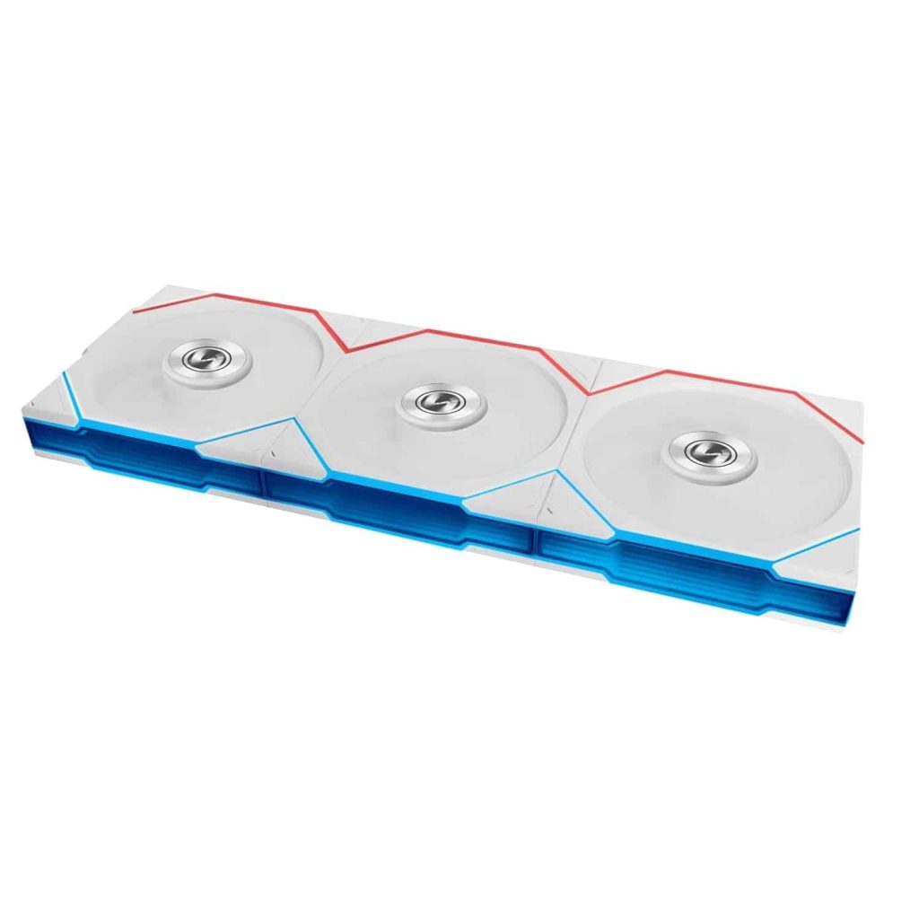 Lian Li UNI FAN TL Flex 120mm Normal Blade ARGB Case Fan with Controller – White (Pack of 3)