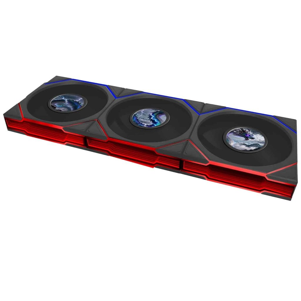 Lian Li UNI FAN TL LCD Flex, 120mm, Normal Blade, Case Fan, Controller Not Included – Black (Pack of 3)
