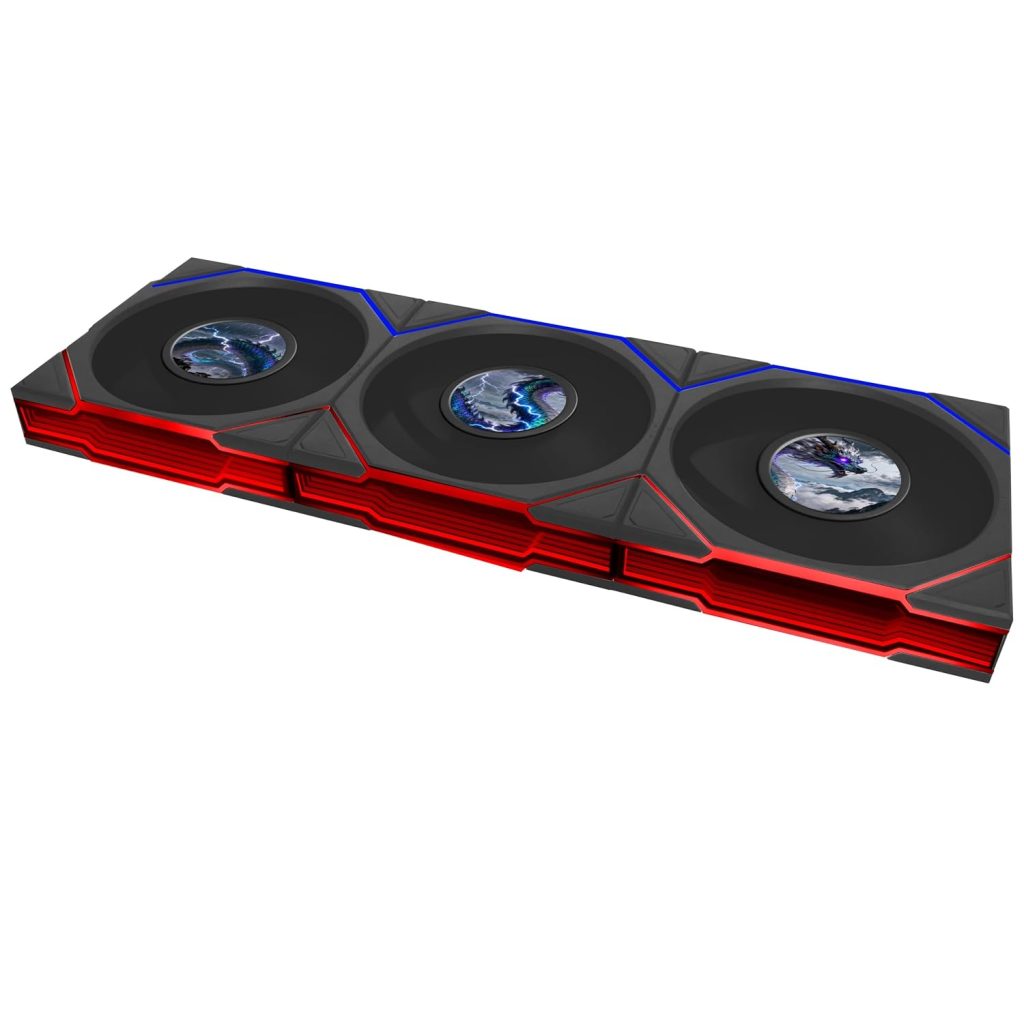 Lian Li UNI Fan TL LCD Flex-120-Normal Blade-Black-12TLLCD1F3B | Controller Not Included Pack of 3