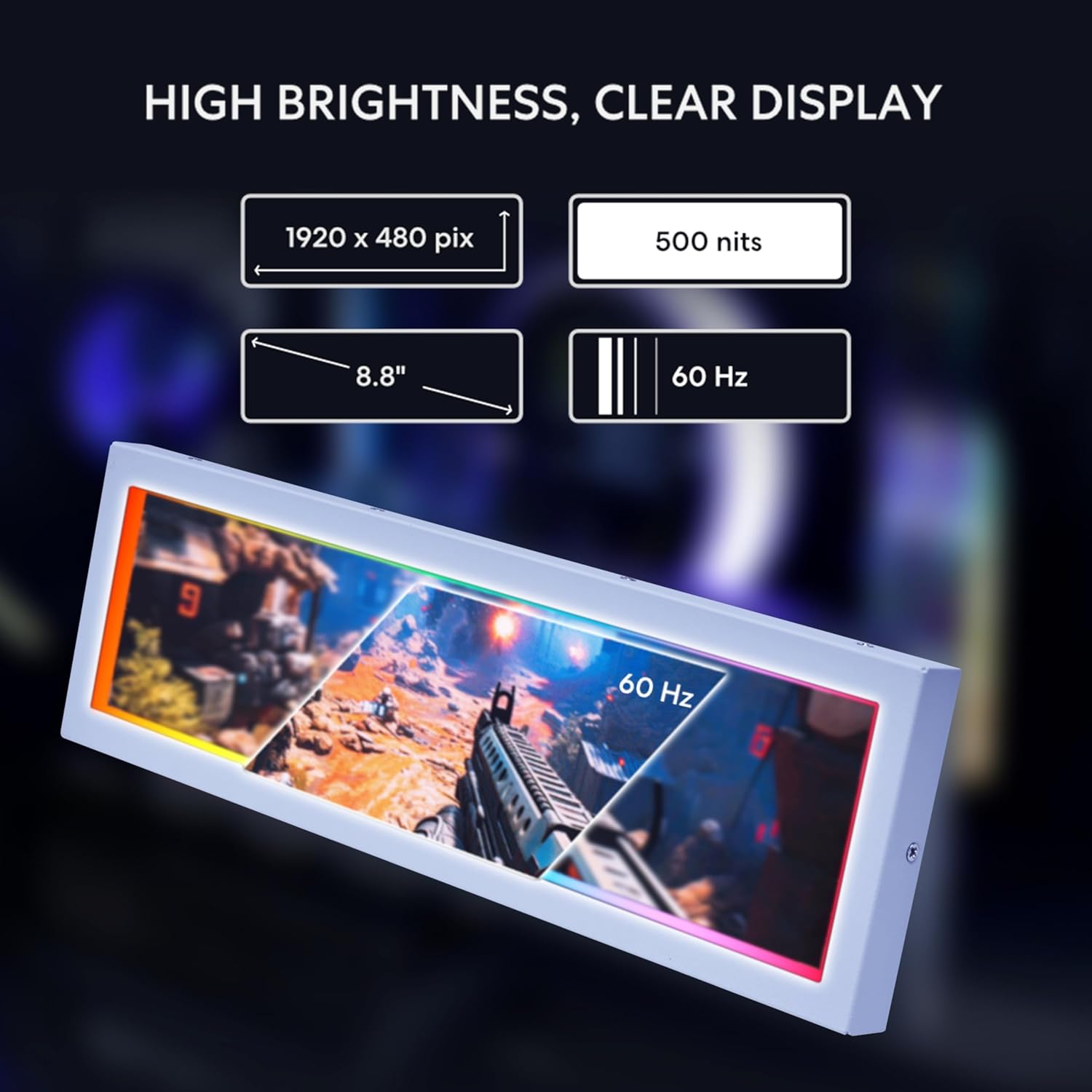 Lian Li 8.8″ Universal Screen-White-SM088W - Image 7