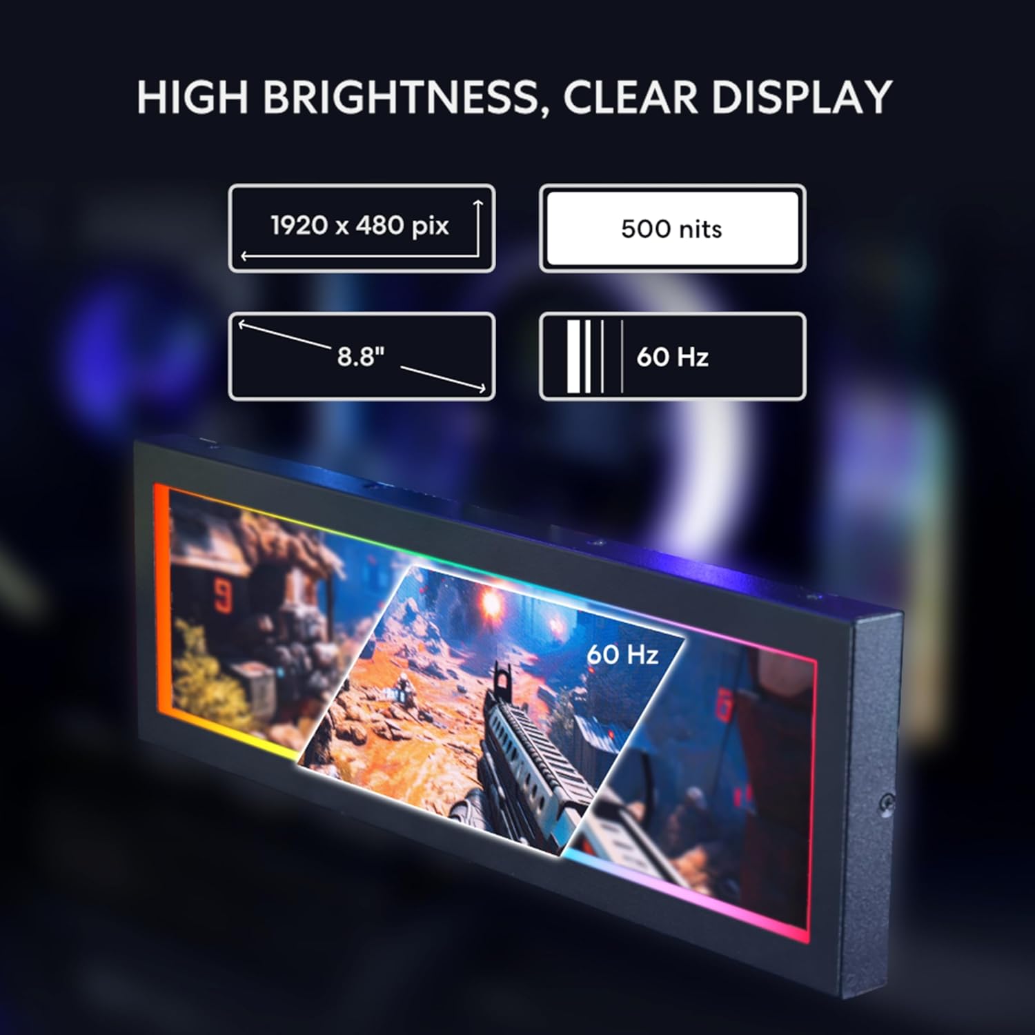 Lian Li 8.8″ Universal Screen-Black-SM088X - Image 7