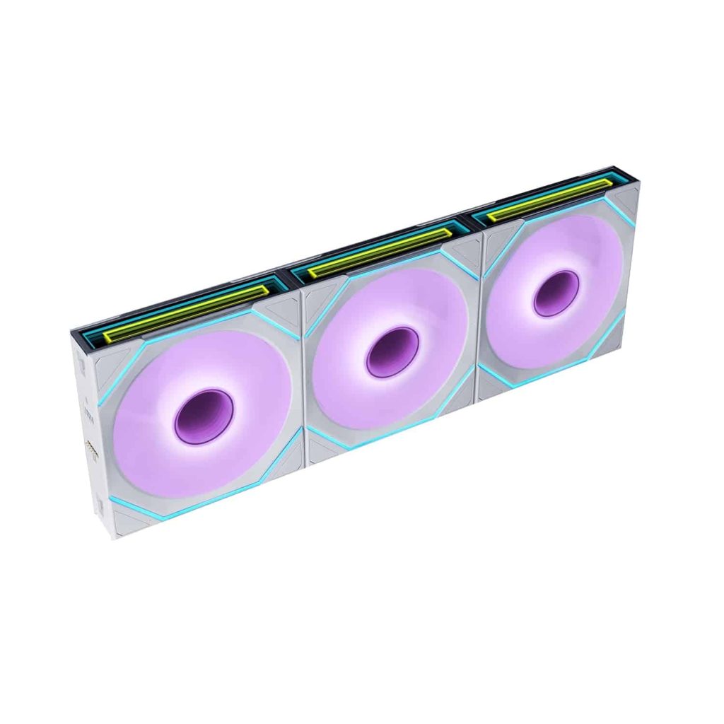 Lian Li UNI FAN SL-INF Flex 120mm ARGB Fan – Normal Blade, Infinity Mirror, 3-Pack, Controller Included, White (12SLIN1F3W)