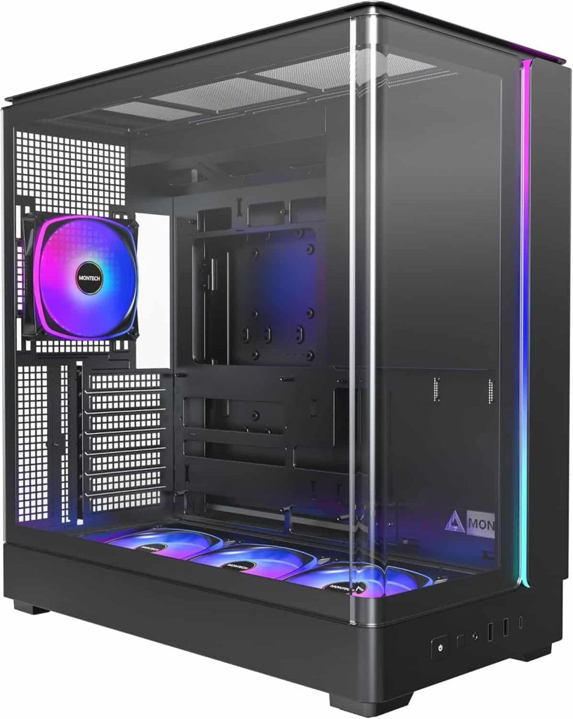 MONTECH King 45 PRO Panoramic ATX Mid-Tower Case – Black