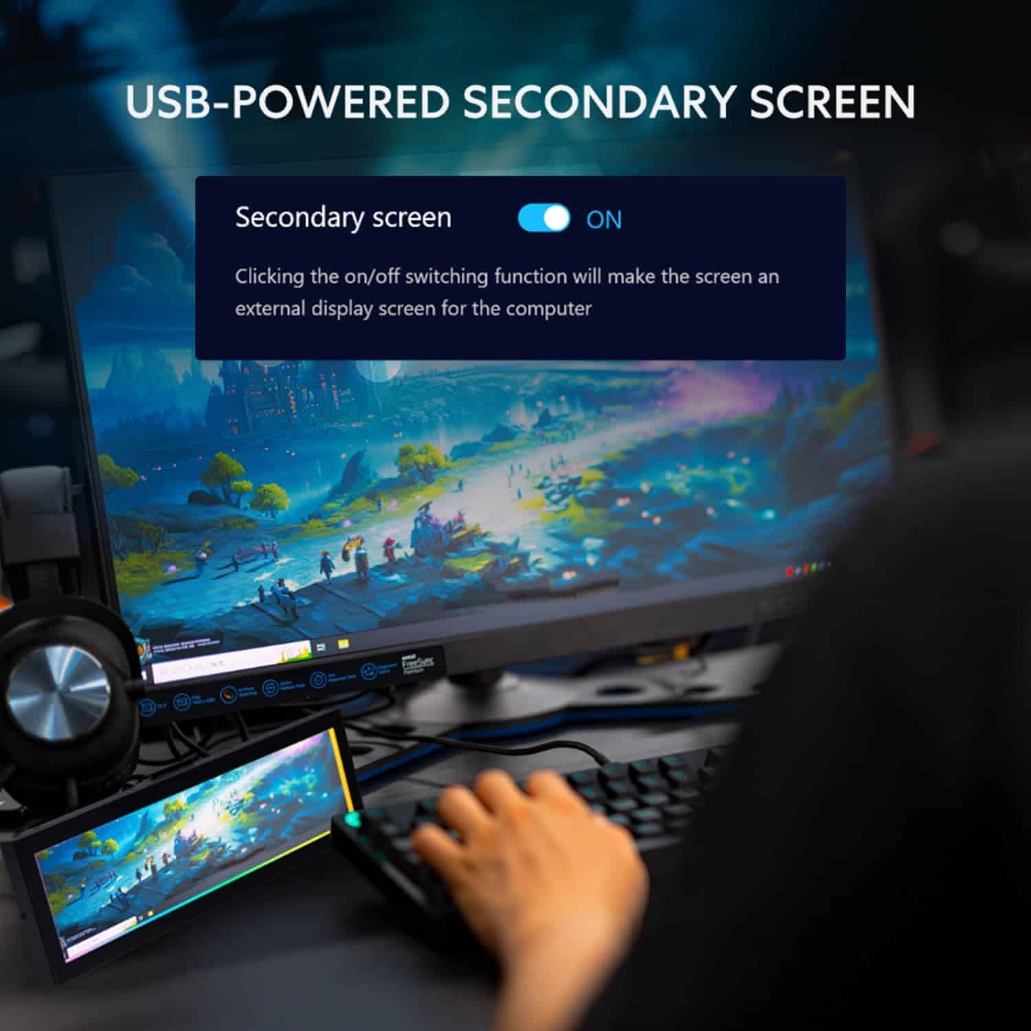 Lian Li 8.8″ Universal Screen-Black-SM088X - Image 3