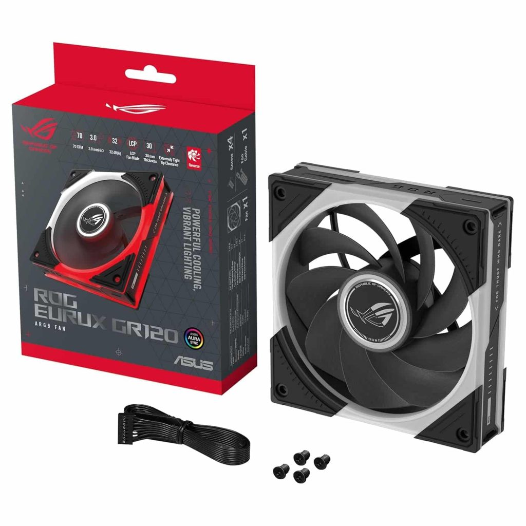 ASUS ROG Eurux GR120 ARGB Reverse PWM Fan Single Pack 120mm