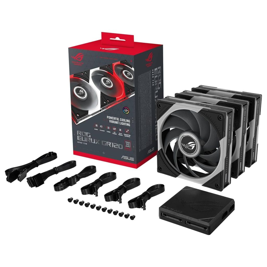 ASUS ROG Eurux GR120 ARGB Standard PWM Fan Triple Pack 120mm